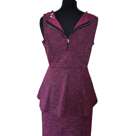 ELLE 2-pc. Sleeveless Blouse Midi Pencil Skirt Set Check Pattern Women's Size M - Picture 3 of 16